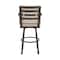 Armen Living Don 30" Outdoor Patio Swivel Bar Stool in Brown Aluminum with Cushions 840254332492 - alternate 3